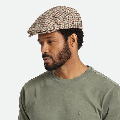 Casquette Plate Pied-de-Poule Hooligan Lightweight X Snap sable-marron-orange BRIXTON