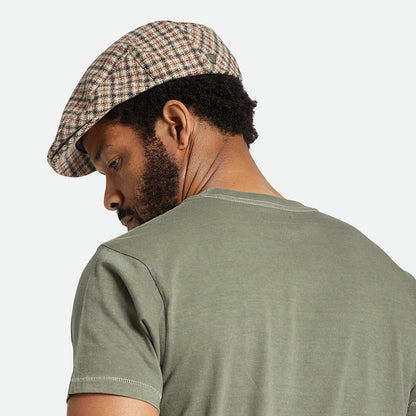 Casquette Plate Pied-de-Poule Hooligan Lightweight X Snap sable-marron-orange BRIXTON