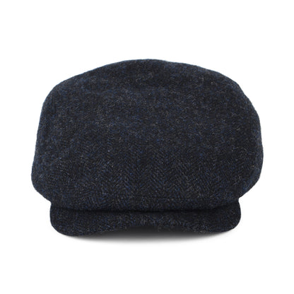 Casquette Plate en Laine à Chevrons bleu marine STETSON