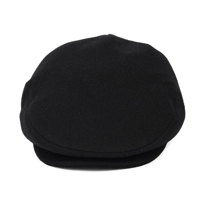Casquette Plate en Laine Melton noir JAXON & JAMES