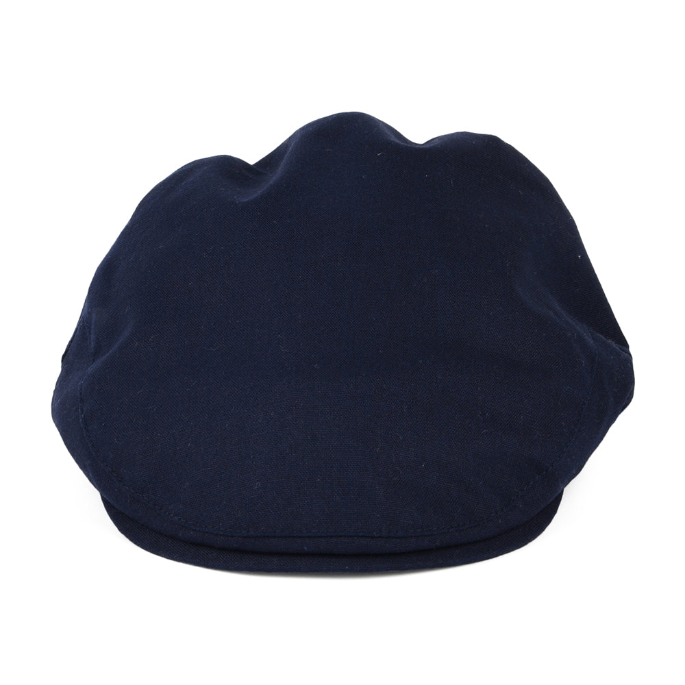 Casquette Plate en Coton et Lin Balmoral bleu marine CHRISTYS