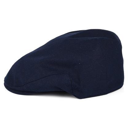Casquette Plate en Coton et Lin Balmoral bleu marine CHRISTYS