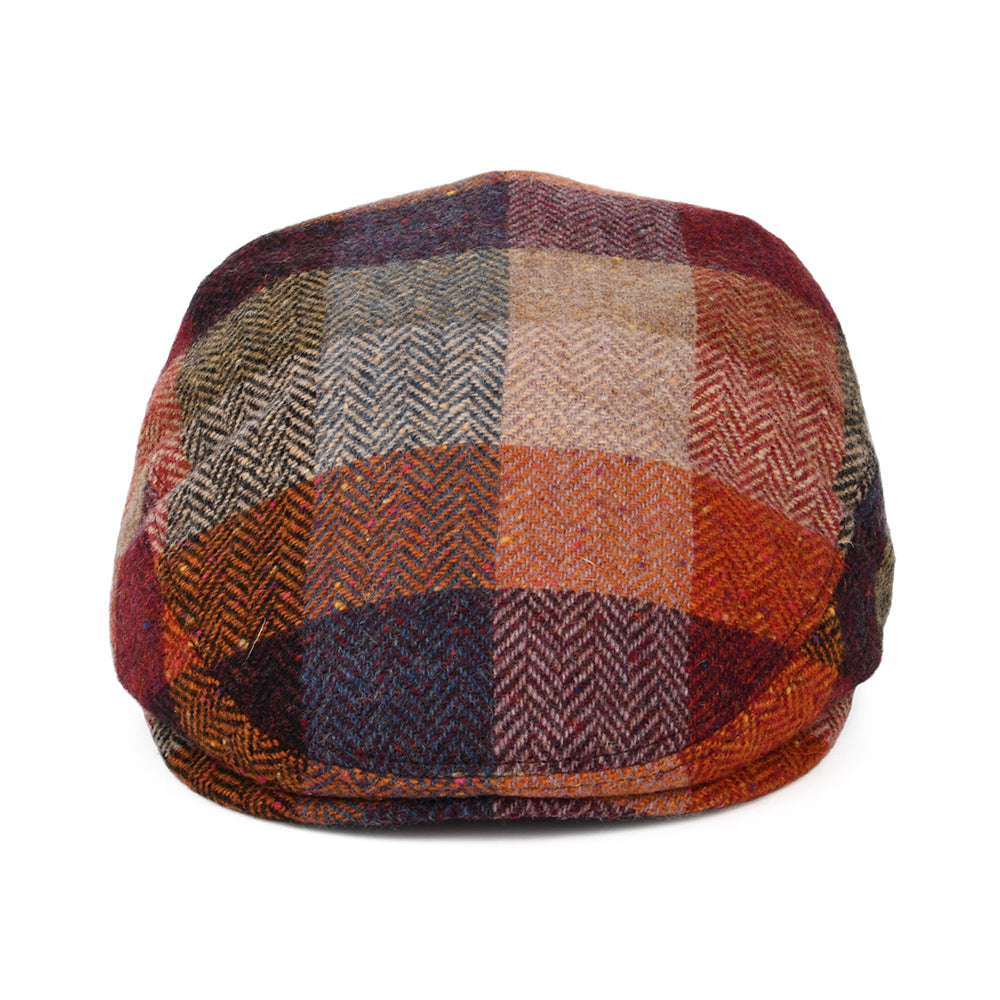 Casquette Plate en Tweed du Donegal Patch à Chevrons multicolore CITY SPORT
