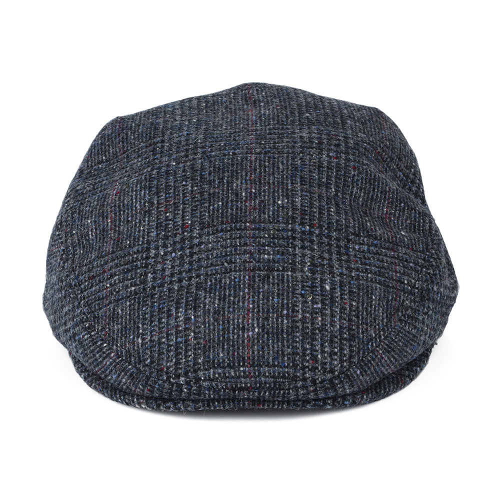 Casquette Plate en Tweed du Donegal Prince-de-Galles bleu CITY SPORT