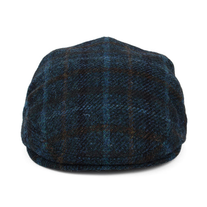 Casquette Plate en HARRIS TWEED à Carreaux bleu sarcelle-bleu-multi CITY SPORT