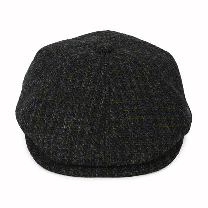 Casquette Gavroche en HARRIS TWEED à Carreaux Hudson anthracite FAILSWORTH