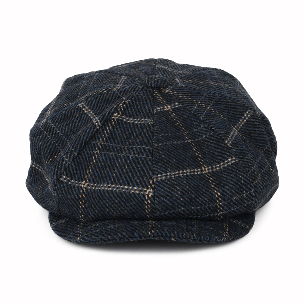 Casquette Gavroche à Carreaux Ample Brood bleu marine-noir-blanc cassé BRIXTON