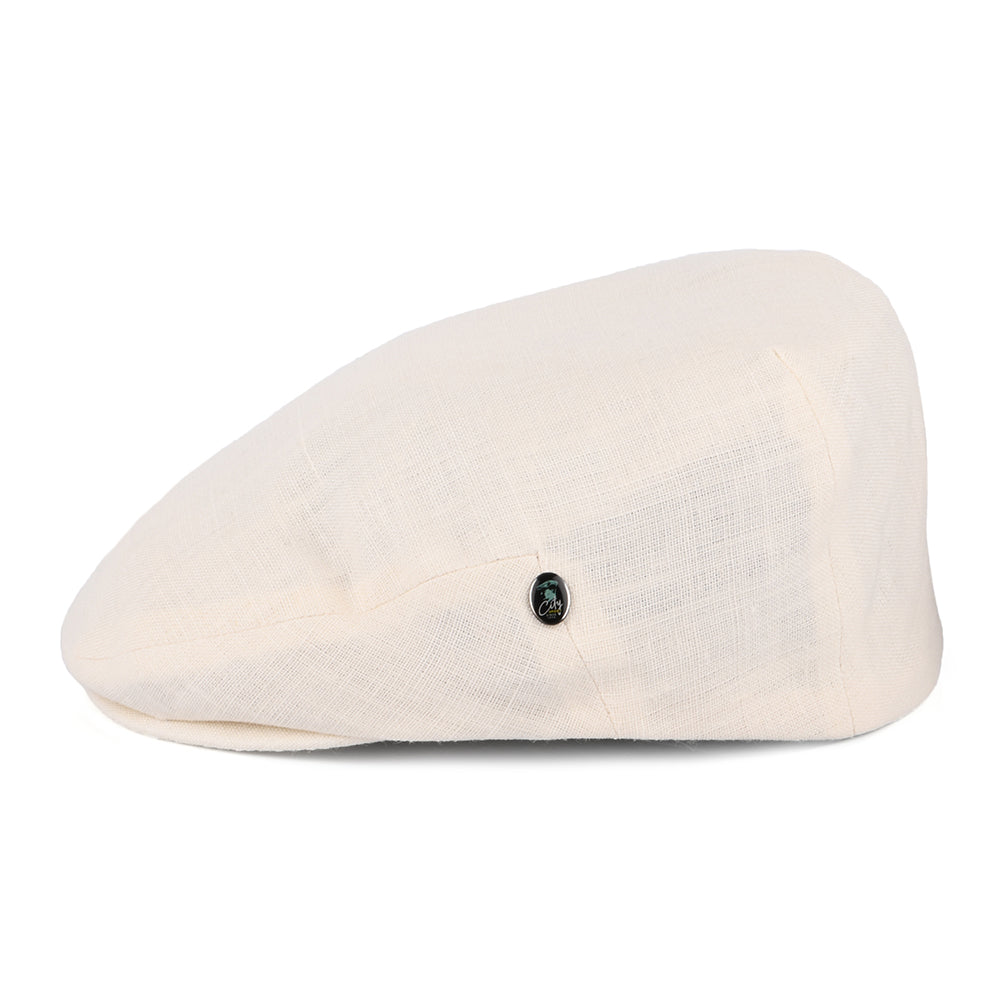 Casquette Plate en Lin crème CITY SPORT
