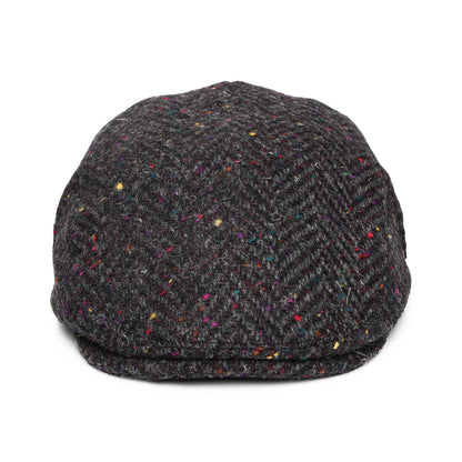 Casquette Plate en Tweed du Donegal Épais à Chevrons Finnegan anthracite-multi JAXON & JAMES