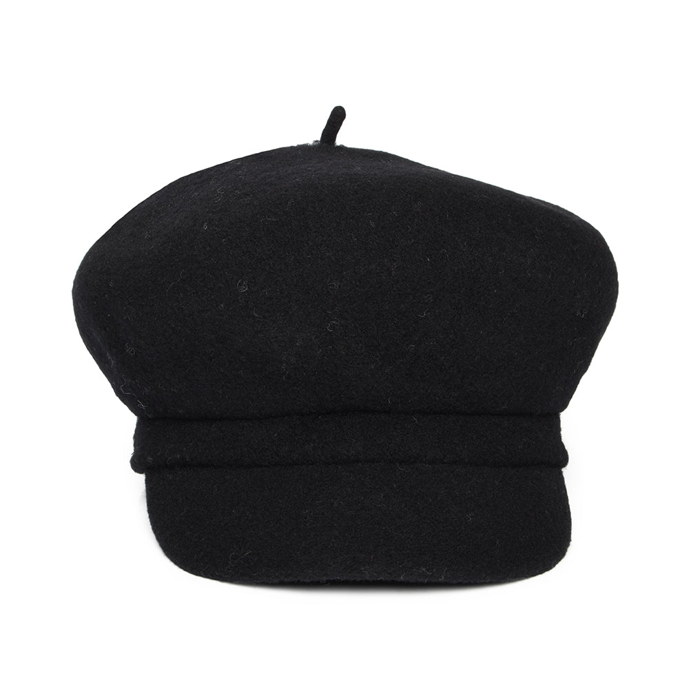 Casquette Gavroche en Laine Vanessa noir WHITELEY