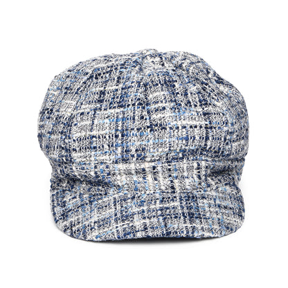 Casquette Gavroche en Tweed bleu WHITELEY