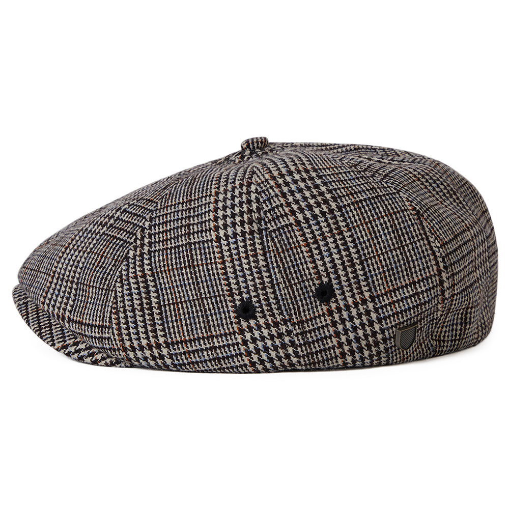 Casquette Gavroche Légère Prince-de-Galles Brood crème-noir-orange-bleu clair BRIXTON