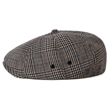 Casquette Gavroche Légère Prince-de-Galles Brood crème-noir-orange-bleu clair BRIXTON