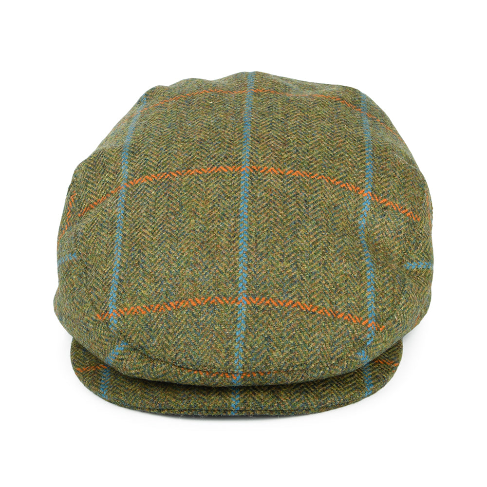 Casquette Plate Imperméable à Carreaux et Chevrons mousse-orange-bleu FAILSWORTH