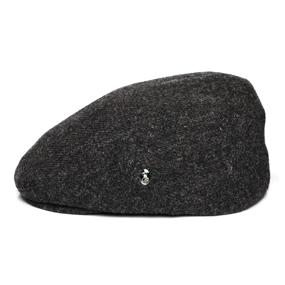 Casquette Plate en Laine Vierge Chinée anthracite CITY SPORT