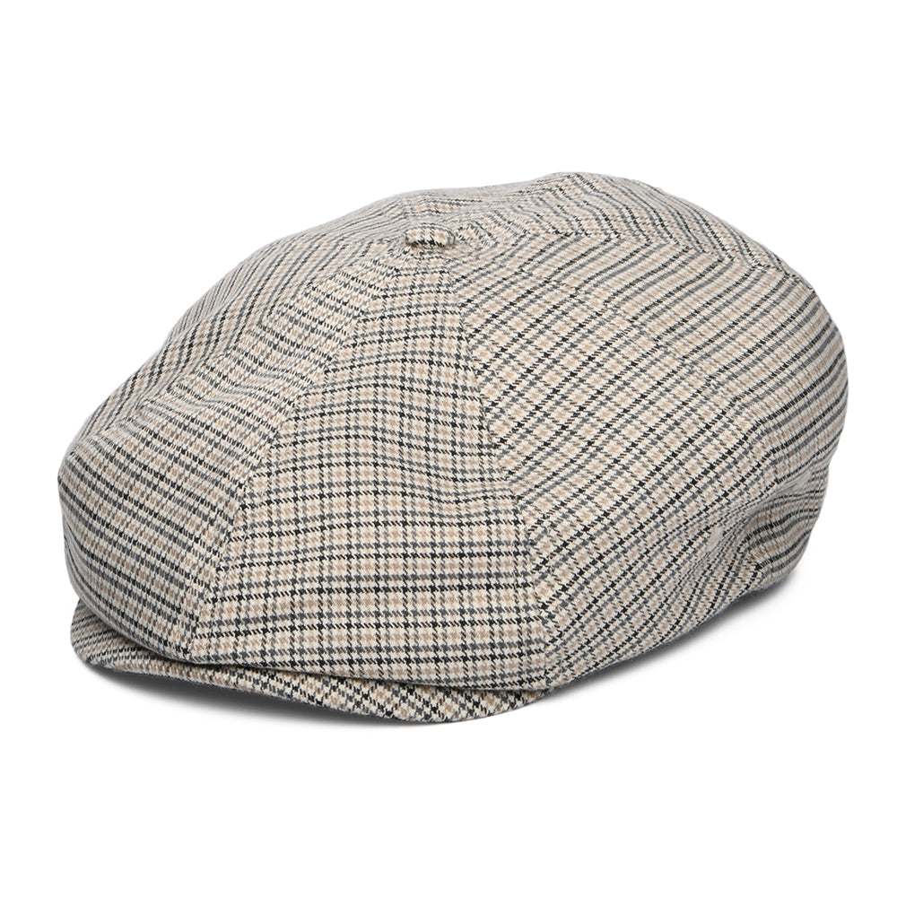 Casquette Gavroche Légère Pied-de-Poule Brood blanc cassé-noir-gris BRIXTON