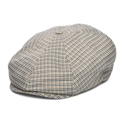 Casquette Gavroche Légère Pied-de-Poule Brood blanc cassé-noir-gris BRIXTON