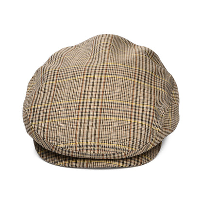 Casquette Plate Légère Prince-de-Galles Hooligan beige sable-marron-rouille BRIXTON