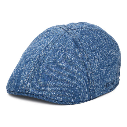 Casquette Plate Bec-de-Canard Paisley en Denim Texas bleu STETSON