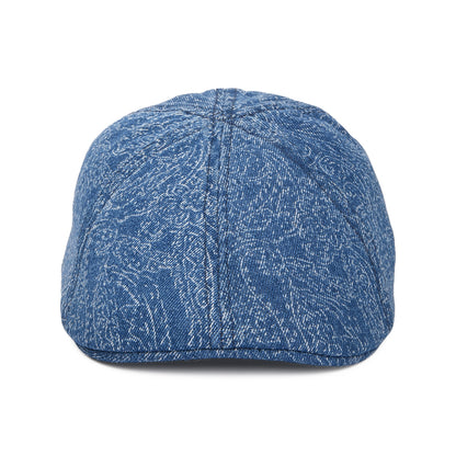 Casquette Plate Bec-de-Canard Paisley en Denim Texas bleu STETSON
