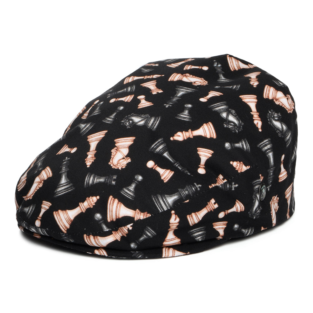 Casquette Plate en Coton Maîtres d'Échecs noir CITY SPORT