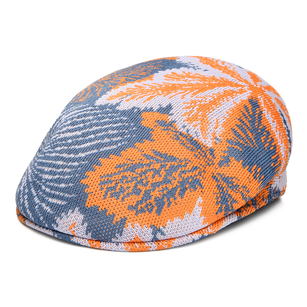 Casquette Plate en Tropic Anemone 504 bleu-orange KANGOL