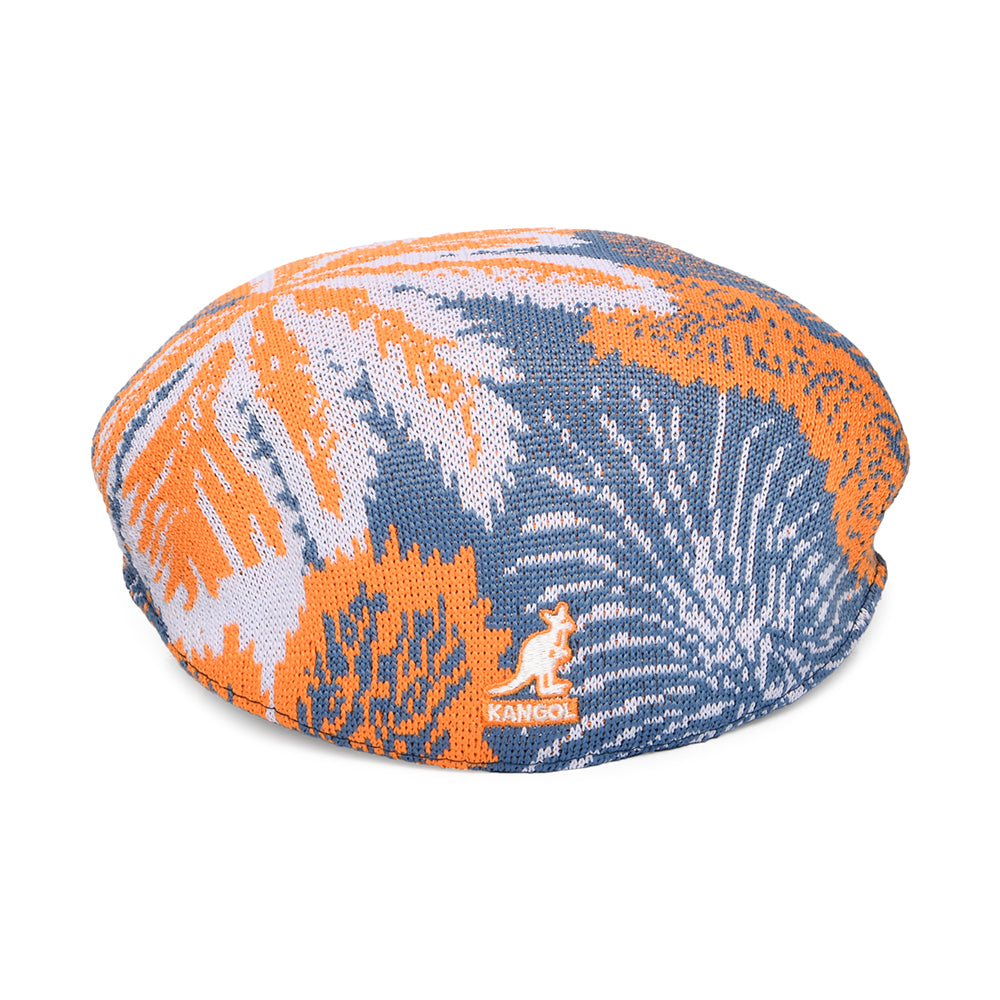 Casquette Plate en Tropic Anemone 504 bleu-orange KANGOL