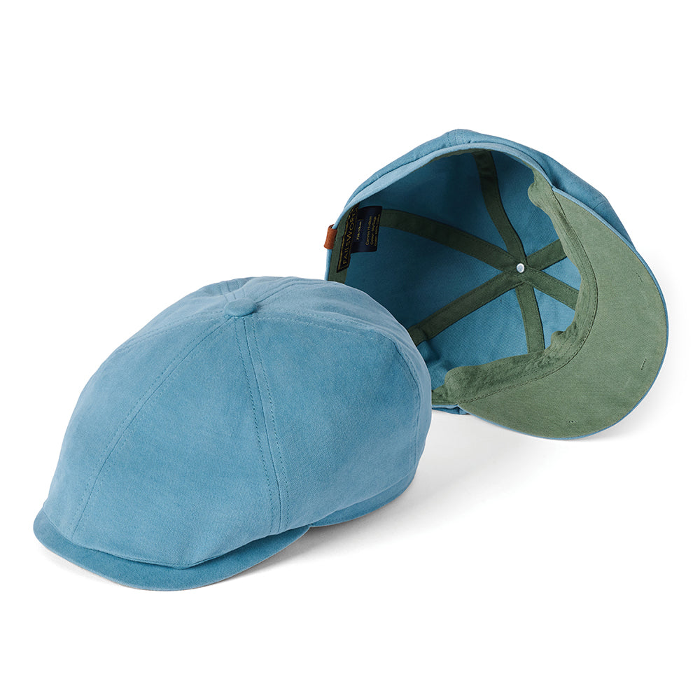 Casquette Gavroche en Toile de Coton Hudson bleu ciel-sauge FAILSWORTH