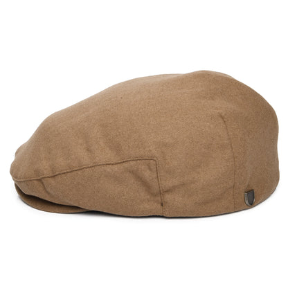 Casquette Plate Hooligan en Laine Melton camel BRIXTON