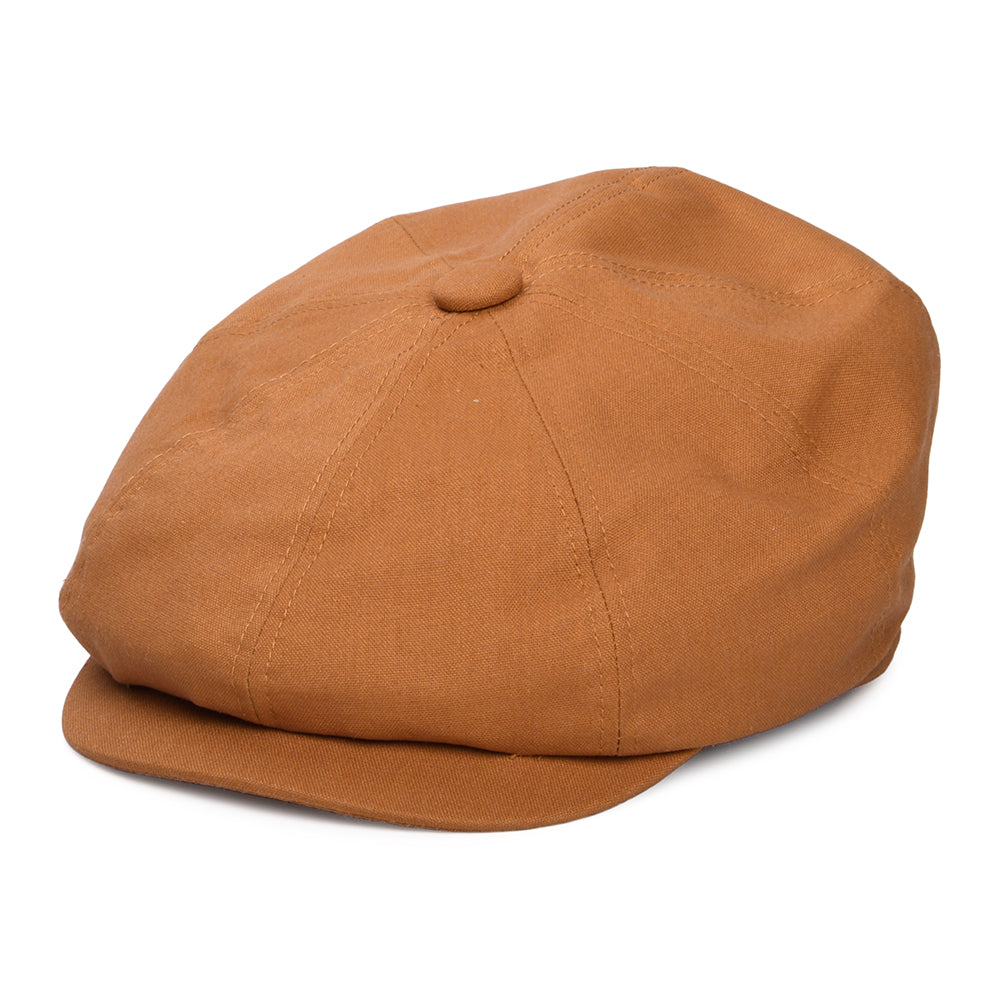 Casquette Gavroche en Lin Gatsby terracotta DENTON