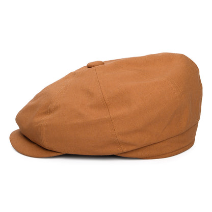 Casquette Gavroche en Lin Gatsby terracotta DENTON