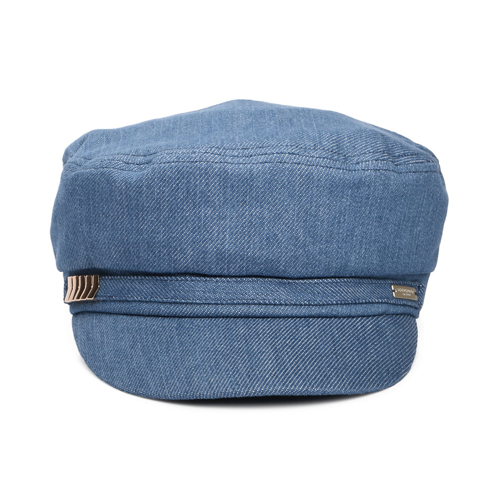 Casquette Gavroche en Denim bleu SEEBERGER