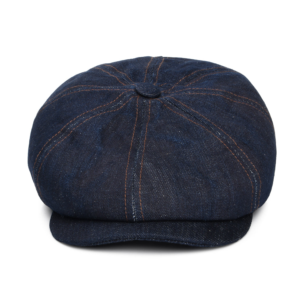 Casquette Gavroche en Denim Éco-Responsable Hatteras bleu STETSON