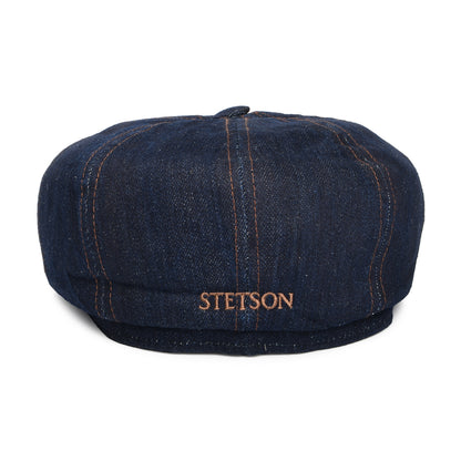 Casquette Gavroche en Denim Éco-Responsable Hatteras bleu STETSON