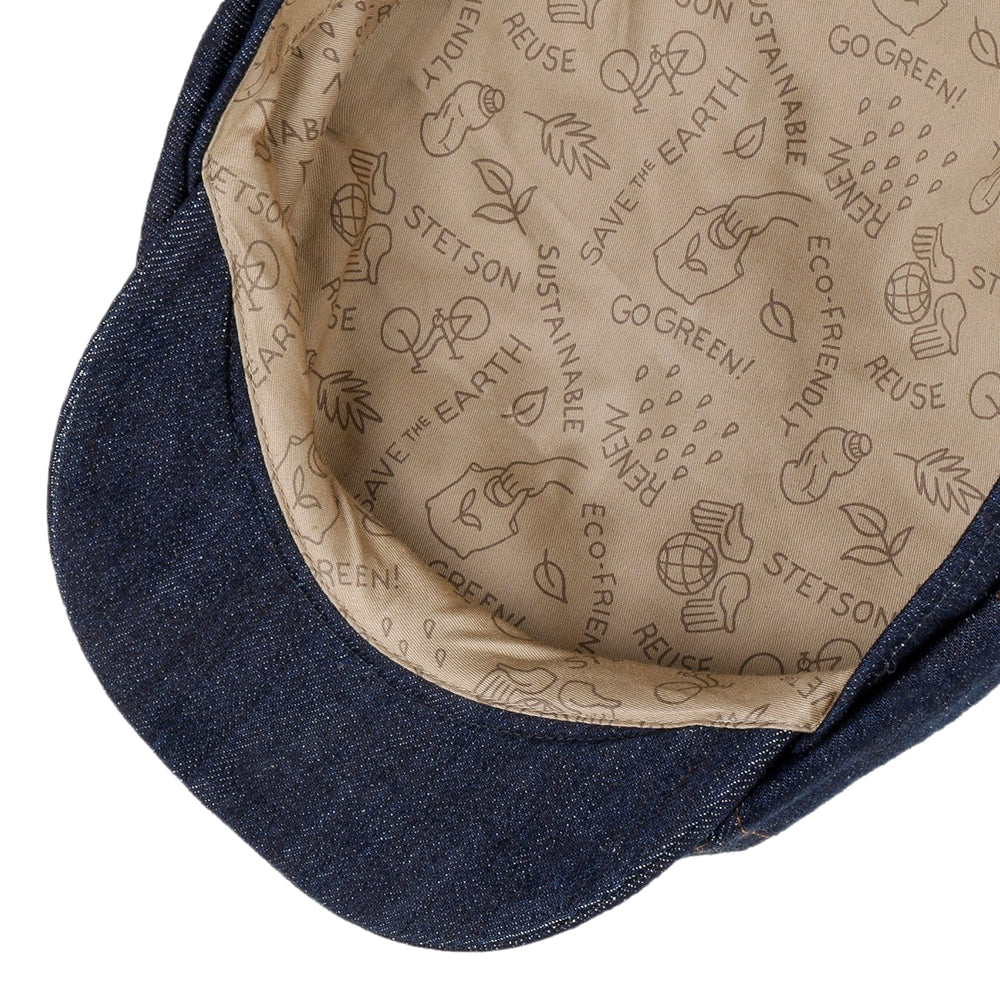 Casquette Gavroche en Denim Éco-Responsable Hatteras bleu STETSON