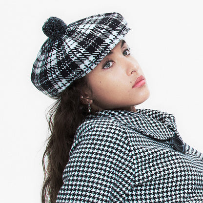 Casquette Plate à Pompon New Heritage noir-gris KANGOL