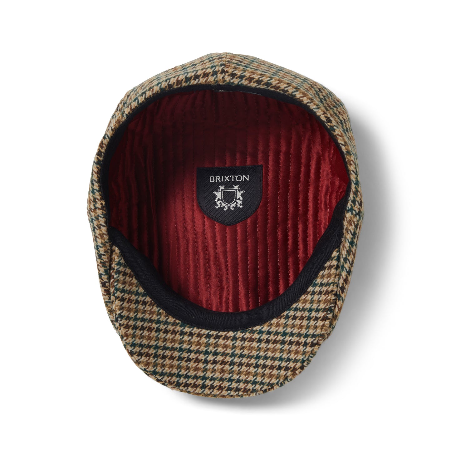 Casquette Gavroche Pied-de-Poule Brood khaki-ochre-vert BRIXTON