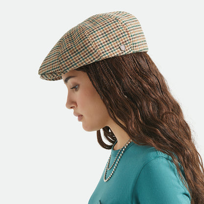 Casquette Gavroche Pied-de-Poule Brood khaki-ochre-vert BRIXTON