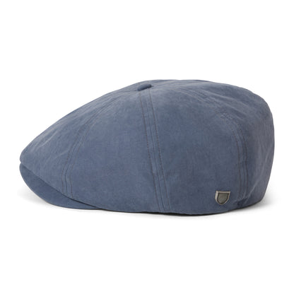 Casquette Gavroche en Satin Brossé Brood bleu ardoise BRIXTON