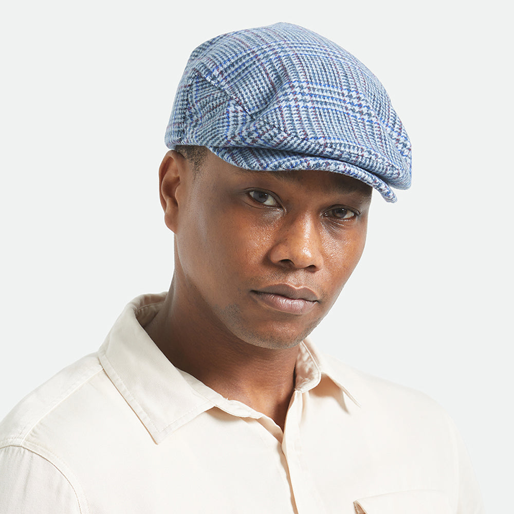 Casquette Plate Légère Prince-de-Galles Hooligan bleu glacé-bleu roi BRIXTON