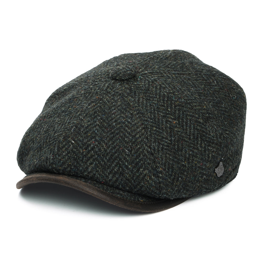 Casquette Gavroche en Laine Britannique à Chevrons Shelby forêt FAILSWORTH