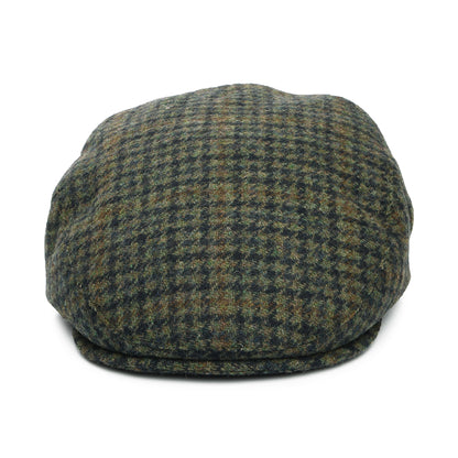 Casquette Plate Pied-de-Poule County en Laine Mélangée mousse-bleu marine FAILSWORTH
