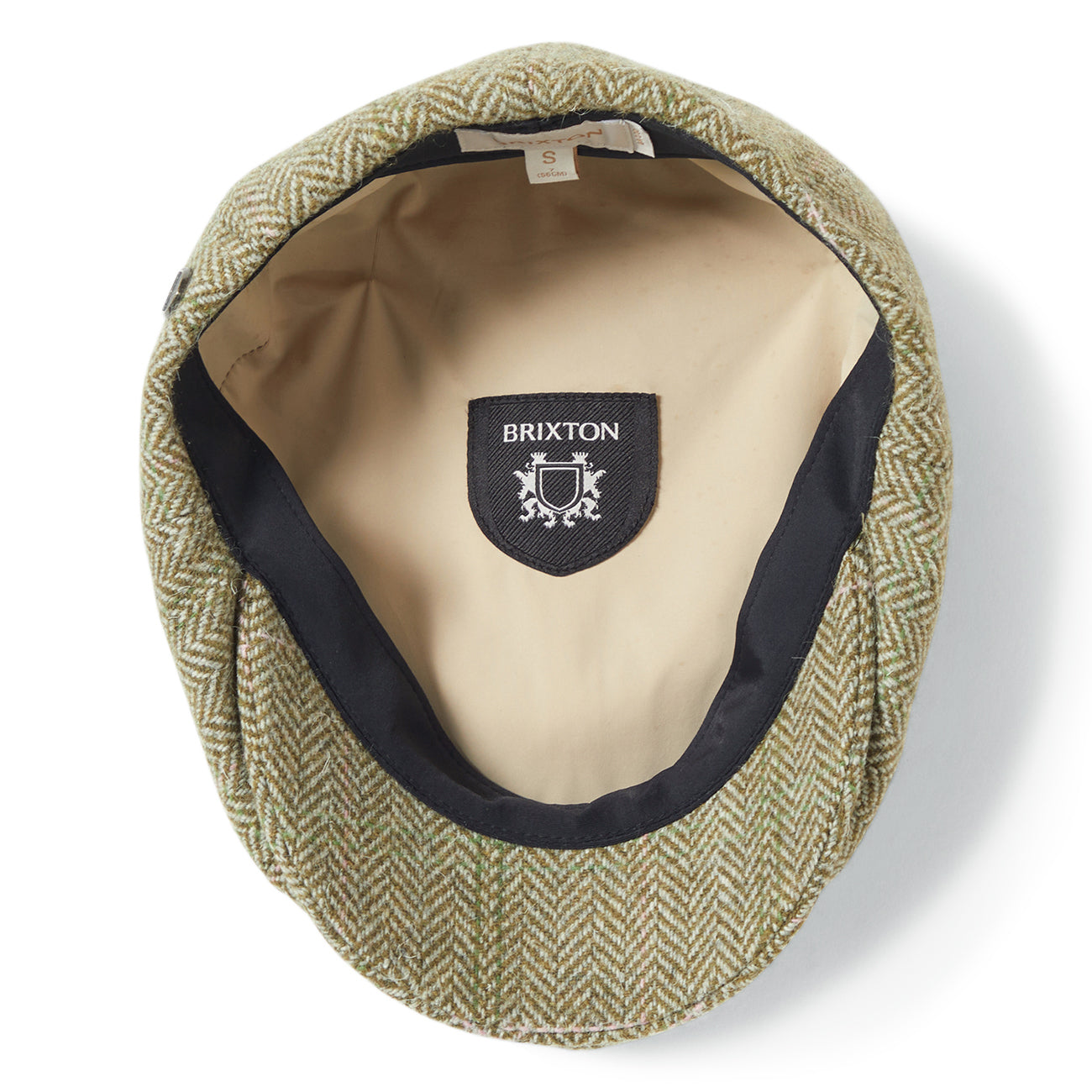 Casquette Gavroche Légère à Chevrons Brood vert-sable-rose BRIXTON