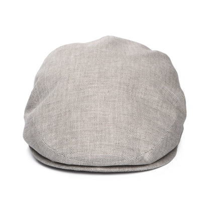 Casquette Plate en Lin à Micro Chevrons gris clair CITY SPORT