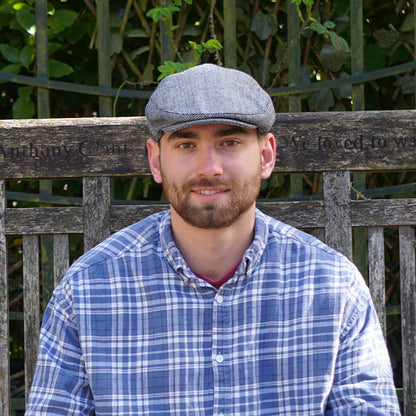 Casquette Plate à Chevrons gris JAXON & JAMES