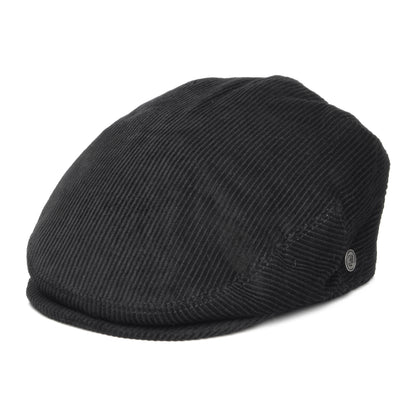 Casquette Plate en Velours Côtelé noir JAXON & JAMES