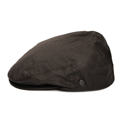 Casquette Plate en Toile Cirée Hydrofuge marron JAXON & JAMES