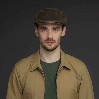Casquette Plate en Cuir Taxten marron BAILEY