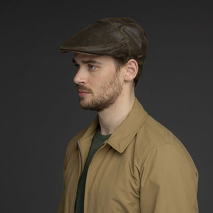 Casquette Plate en Cuir Taxten marron BAILEY