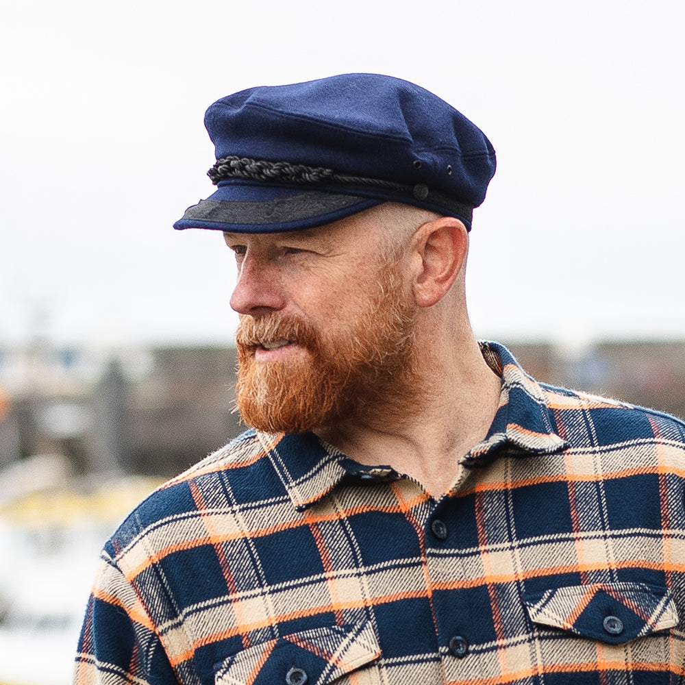Casquette de Marin en Laine Classic bleu marine JAXON & JAMES